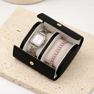 Peach Dial Watch Bracelet Stack